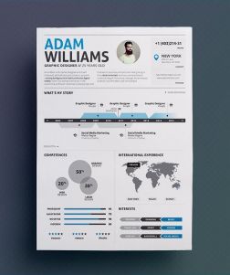 Download Infographic CV 2 for free, by clicking download button